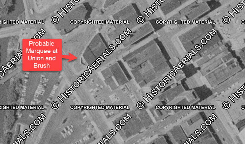 Garrick Theatre - 1957 Aerial (newer photo)